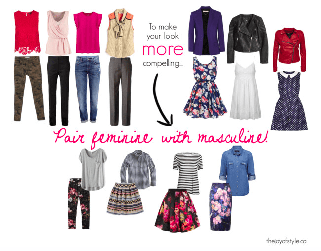 Pair Feminine with Masculine: How to wear more of your closet