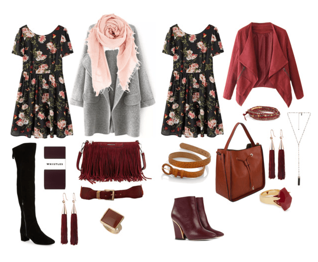 One Item, Two Stylists – Dark Floral Print Dress