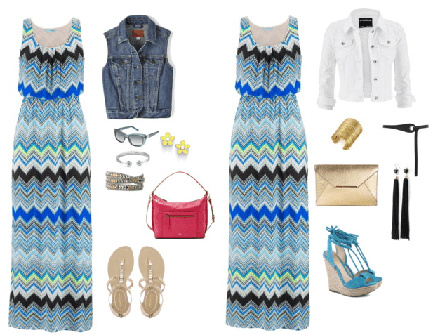 One Item, Two Stylists – Chevron Print Maxi Dress
