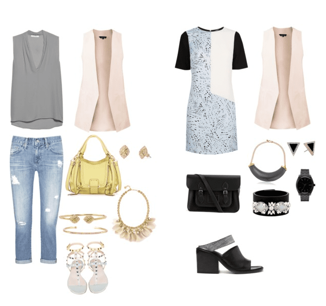 One Item, Two Stylists – Sleeveless Blazer